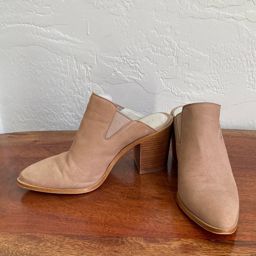 1.State Lindley Brown Leather Upper Clog Mules with Man Made Lining Sole Size:10